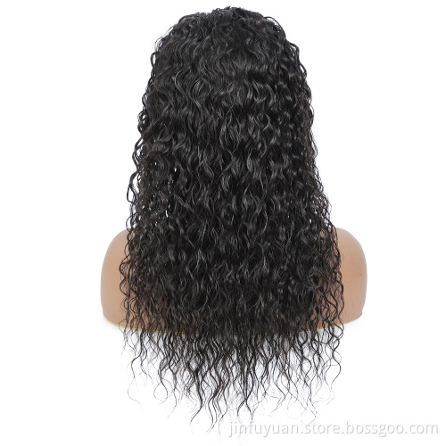 Top Quality Brazilian Human Hair Lace Front Wig,Natural Dream Custom Lace Wig,Natural Color Black water wave Wig